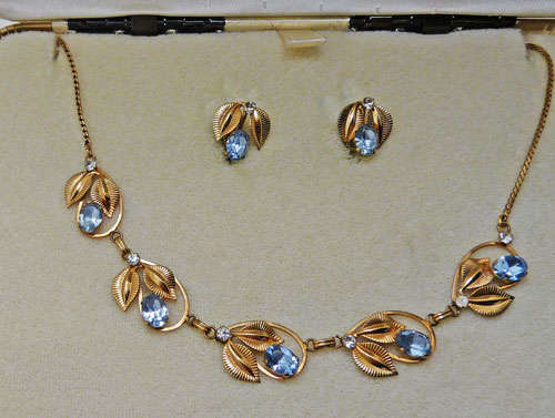 Vintage 1940's 12 karat gold filled Van Dell's Necklace & Earring set - High Book Value!!!