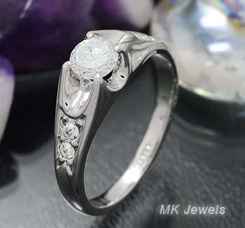 Sparkling 1ct Diamond 18ct Gold engagement Ring - SIZE 6.5