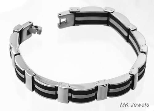 Stunning SOLID Stainless Steel Bracelet for Him, hallmarked & from Italy !!!!