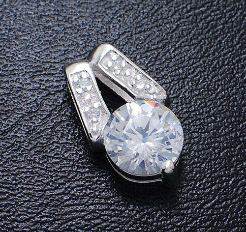 WOW Modern free form 4.45ct SOLID Sterling Silver pendant