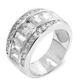 WOW factor 10mm wide ring set in solid sterling silver size 6 / N