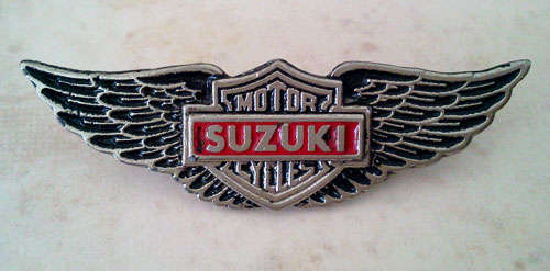 Suzuki Motor Cycle Badge / Pin from the 70's