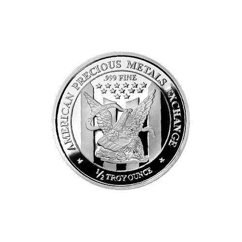 ### 1/2 Troy Oz .999 Fine Silver Round ###
