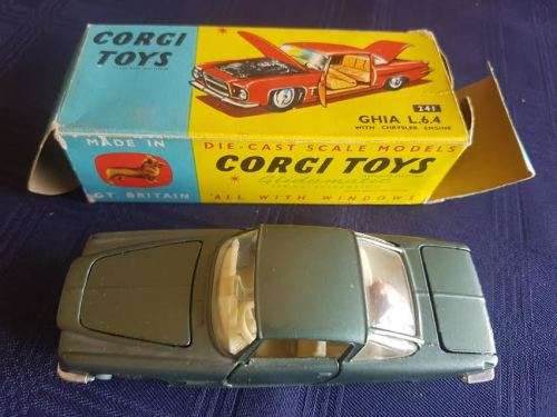 Corgi 241 Ghia green. Boxed. All original. Don't see many of them!! not dinky matchbox