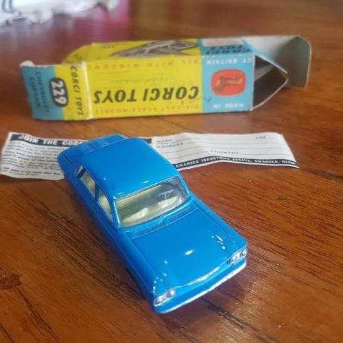 Corgi 229 Chevrolet Corvair Mint in original box. Not dinky matchbox