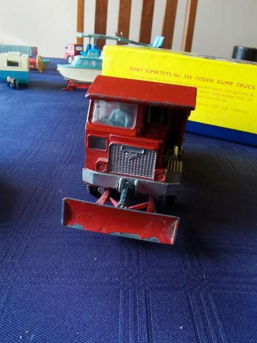Dinky Foden Dump truck with bull dozer blade Original box