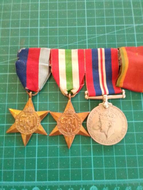 3 x WW 2 MEDALS NAMED AND NUMBERED.