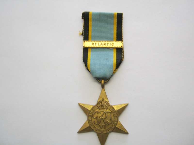 Copy WW2 Air Crew Europe Star with Atlantic Bar.