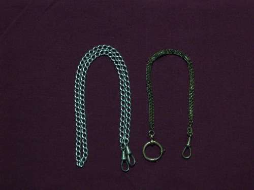 2x Vintage pocket watch fob chains. Total weight 39.53gr