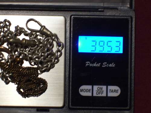 2x Vintage pocket watch fob chains. Total weight 39.53gr
