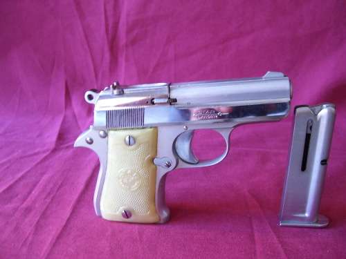 DEACTIVATED!!! Beautiful Chrome Star Langer .22 LR Pistol. Great Collectors Item. Crazy R1 Start