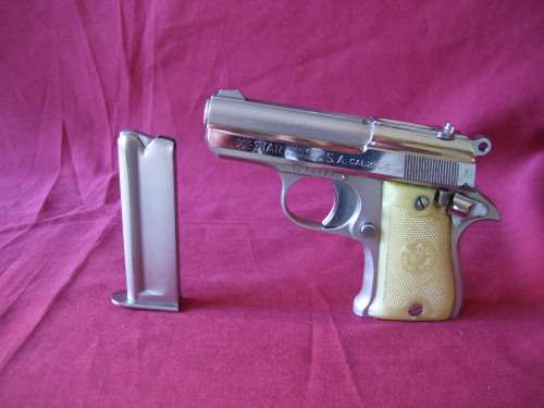 DEACTIVATED!!! Beautiful Chrome Star Langer .22 LR Pistol. Great Collectors Item. Crazy R1 Start