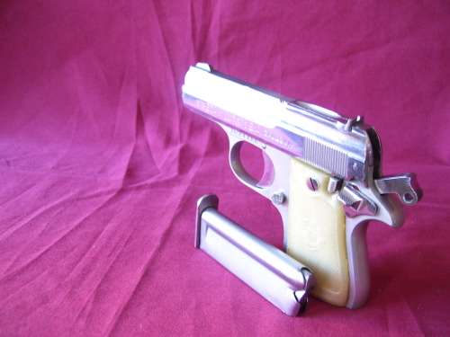 DEACTIVATED!!! Beautiful Chrome Star Langer .22 LR Pistol. Great Collectors Item. Crazy R1 Start
