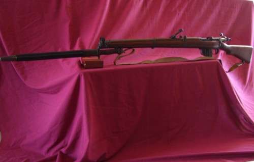 DEACTIVATED !!! 1917 BSA Rifle .303 Cal With Matching 1907 Bayonet And Scabbard. Crazy R1 Start !!!.