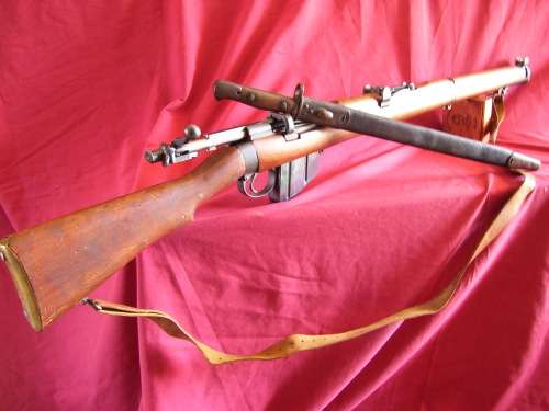 DEACTIVATED !!! 1917 BSA Rifle .303 Cal With Matching 1907 Bayonet And Scabbard. Crazy R1 Start !!!.