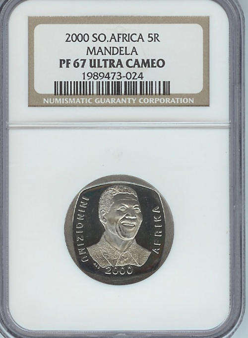 2000 - R5 MANDELA PROOF 67 ULTRA CAMEO - EXTREMELY RARE, PLUS ...