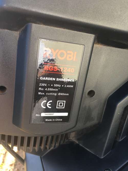 Ryobi shredder, mulching 2400W
