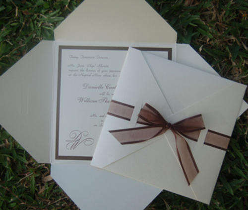 SPECIAL OFFER: Square weaved Ribbon Wedding Invitation