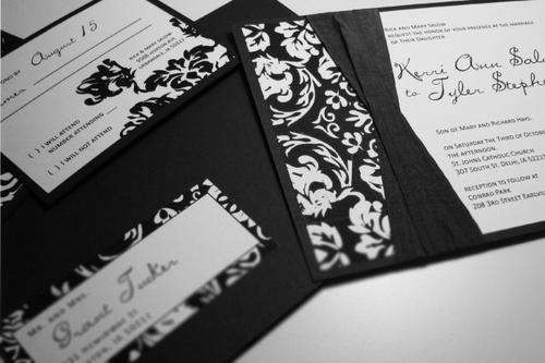 Personalised Damask Invitation
