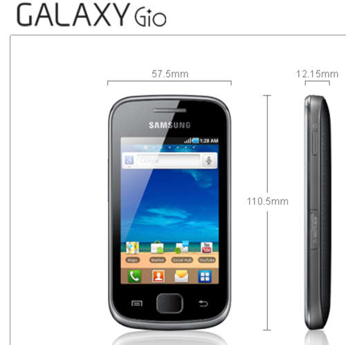Black Samsung Galaxy Gio