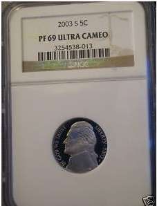 *** NGC Graded 2003 s Jefferson, Proof-69-Ultra Cameo  ***