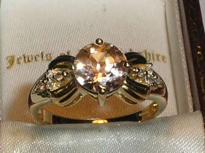DROP DEAD GORGEOUS MORGANITE & DIAMOND RING IN REAL 9ct GOLD!!