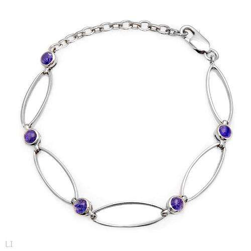 STUNNING TANZANITE BRACELET IN STERLING SILVER!! PRICE REDUCED!!!