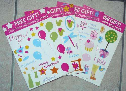 4 DECOUPAGE SHEETS