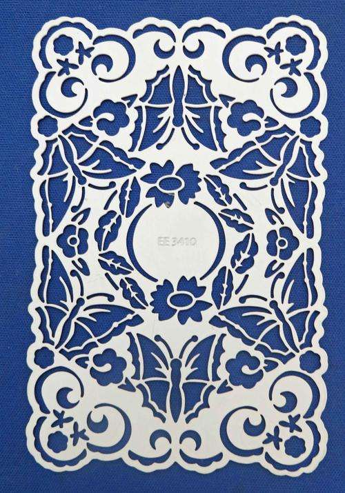 ENGLISH EMBOSSING STENCIL - WITH BUTTERFLIES - NO.3410