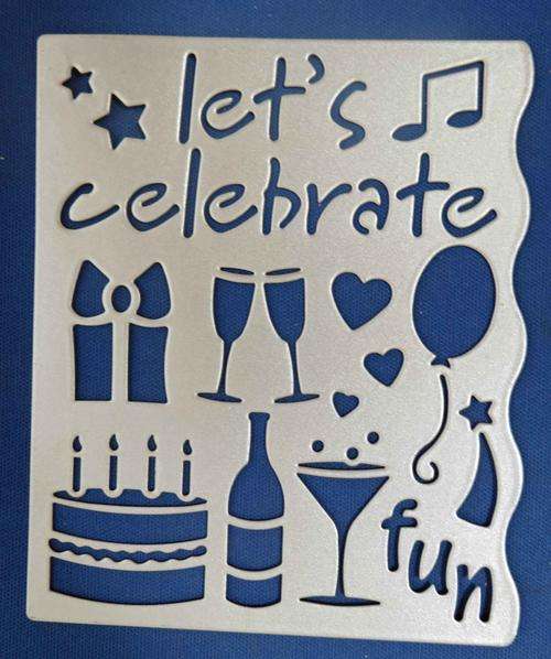 LET'S CELEBRATE - PARTY EMBOSSING STENCIL