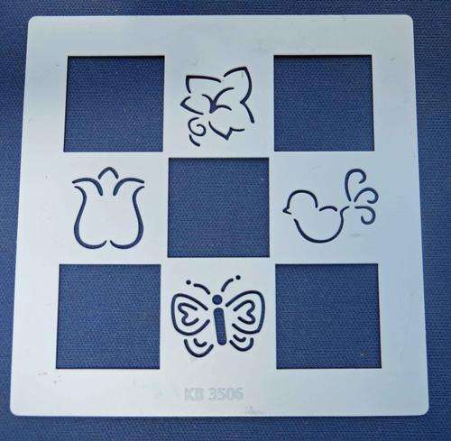 BLOC EMBOSSING STENCIL - WITH SPRING MOTIFS - NO.3506