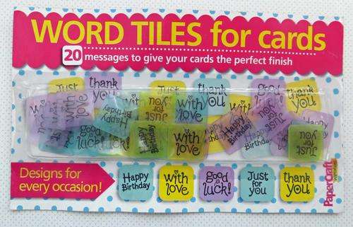 WORD TILES FOR CARDS - 20 MESSAGES TO GIVE YOUR CARDS THE PERFECT FINISH