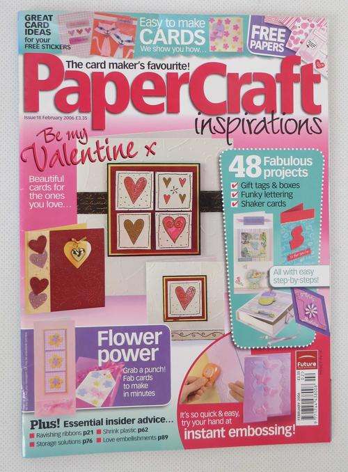 PAPERCRAFT INSPIRATIONS MAGAZINE NO 18 WITH BUBBLE WORD STICKERS - CLOSING DOWN SALE!