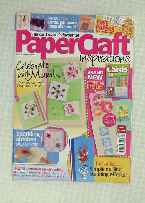PAPERCRAFT INSPIRATIONS MAGAZINE NO 19 WITH SELF-ADHESIVE SPARKLES - CLOSING DOWN SALE!