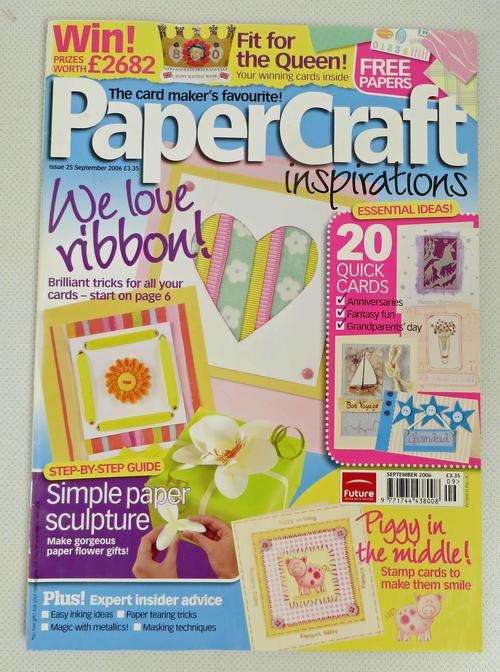 PAPERCRAFT INSPIRATIONS MAGAZINE NO 25 WITH SUMMER RIBBON SET - CLOSING DOWN SALE!