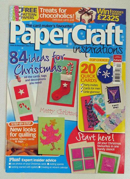 PAPERCRAFT INSPIRATIONS MAGAZINE NO. 28 WITH CHRISTMAS EMBOSSING STENCIL - CLOSING DOWN SALE!