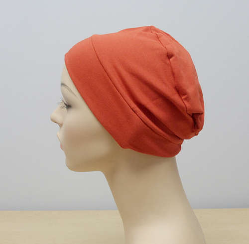 Chemo Cap - Burnt Orange. Cancer Headwear. Chemo Caps. Cancer Hats. Head covering.