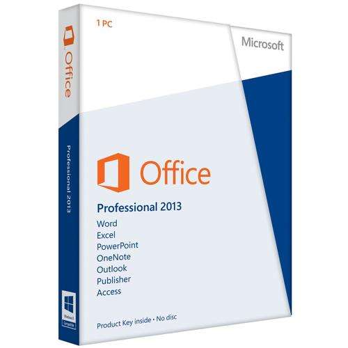 Microsoft Office Professional 2013, 1 User [Product Key Only]
