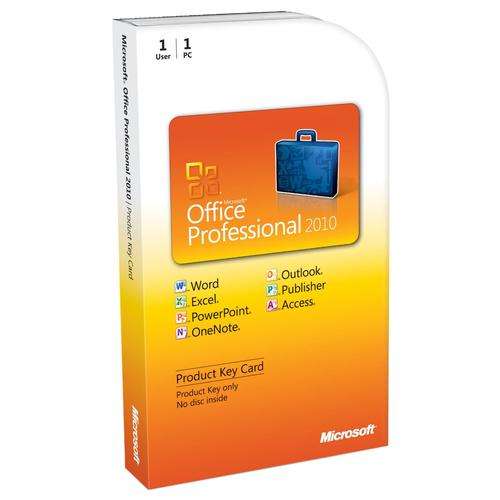 Microsoft Office Professional 2010, 1 User [Product Key Only]