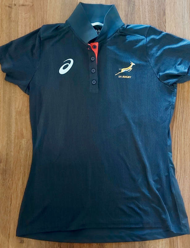 Charcoal SA Rugby Ladies Golf Shirt XL