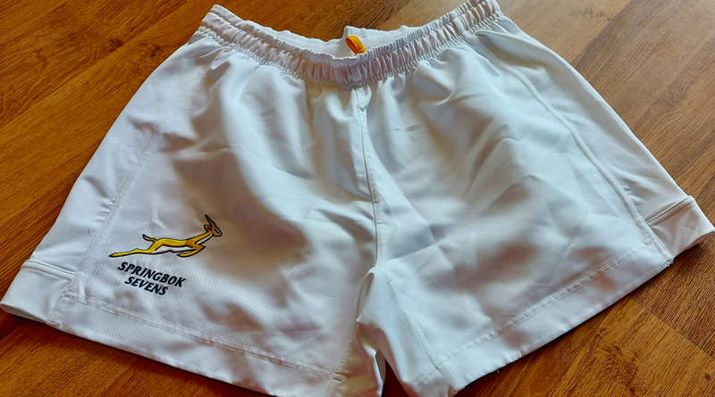White Springbok 7s Match Day Shorts L