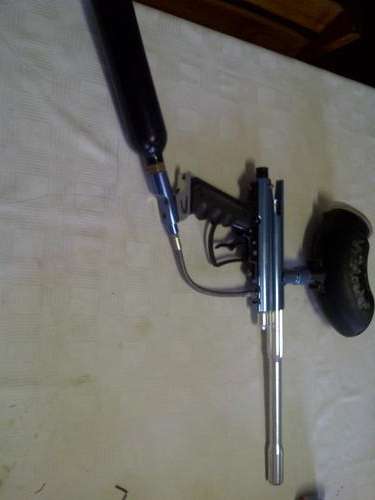 ***ORION PAINTBALL GUN, COMPLETE WITH BOTTLE AND HOPPER**