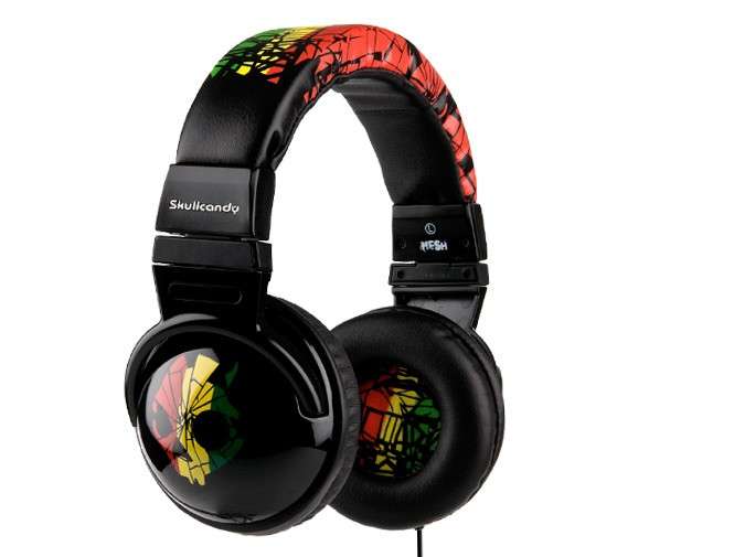 ***AWESOME BARGAIN***SKULL CANDY HESH SHATTERED RASTA HEADPHONES