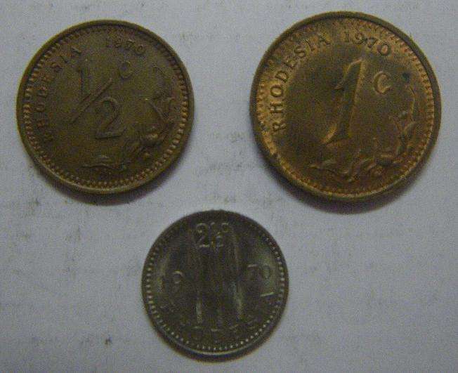 '' 1970 Rhodesian  Coins''