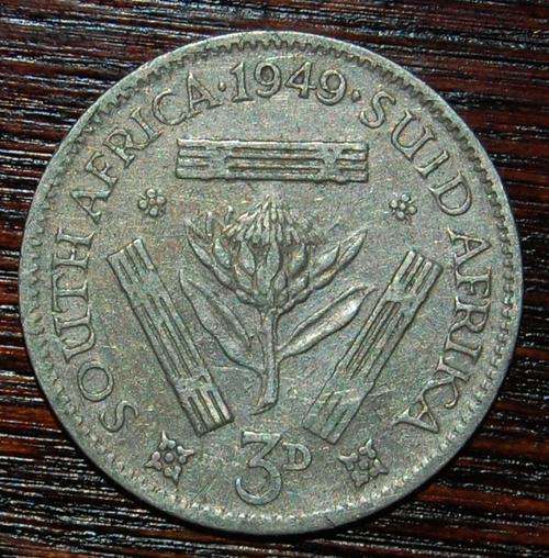 !!! 1949 Three Pence (Tickey) !!!