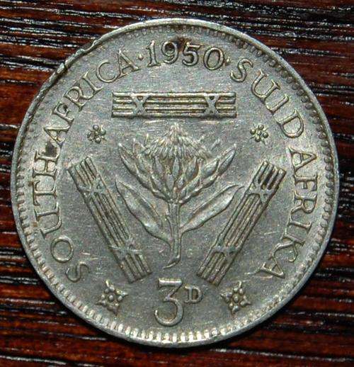 !!! 1950 Three Pence (Tickey) !!!