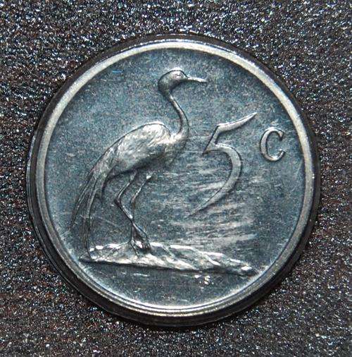 " 1989 South Africa UNC 5 cent "