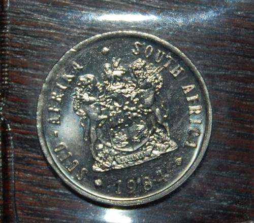 " 1984 South Africa UNC 5 cent "