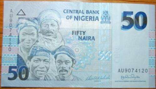 !!! Nigeria 50 Naira Note in used Condition !!!