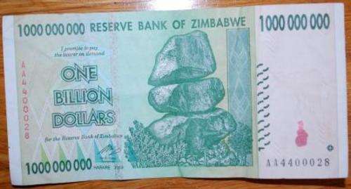 !!! Zimbabwe One Billion Dollar Note with AA prefix !!!